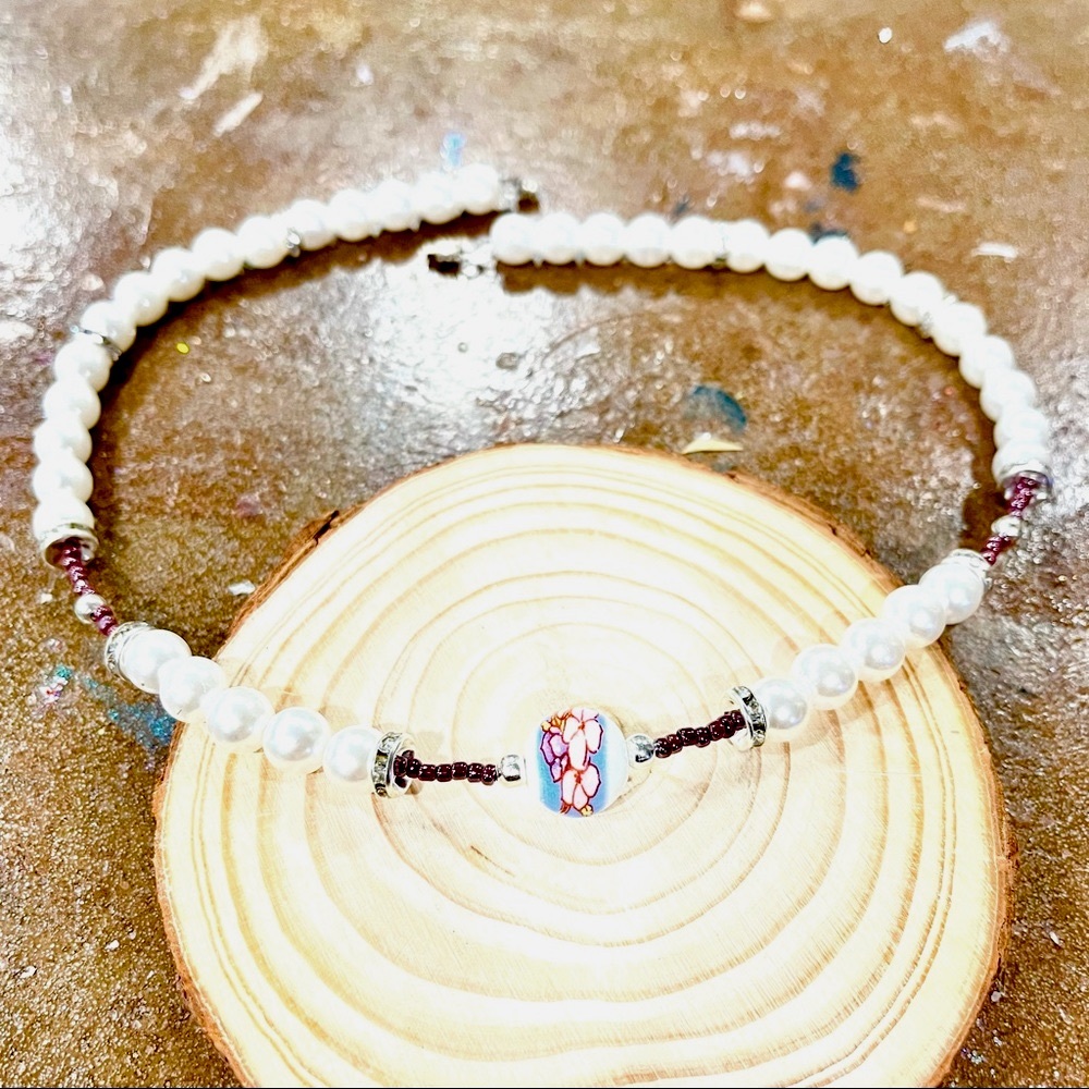 Classy Pearl Necklace Handmade